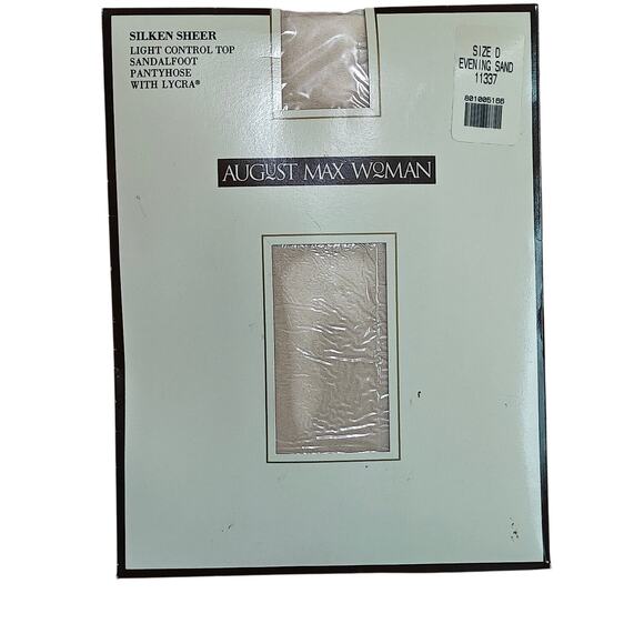 Vintage August Max Womens Silken Sheer Light Control Top SandalFoot Size D - Picture 1 of 3